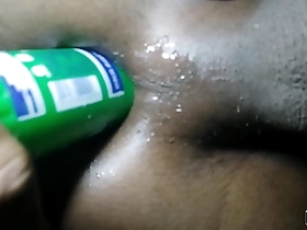 Anal sex with a dildo and sex toy bedtime