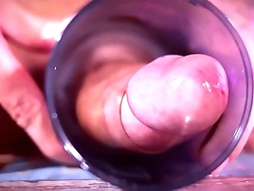 Closeup view from inside my fake pussy while i fuck it slow and passionate until i shoot a big load. cum inside fleshlight - camilo brown